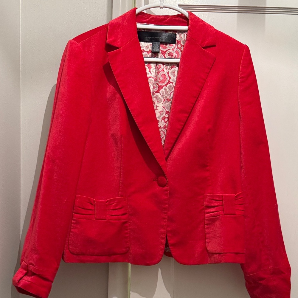 Apostrophe Vibrant Red Blazer